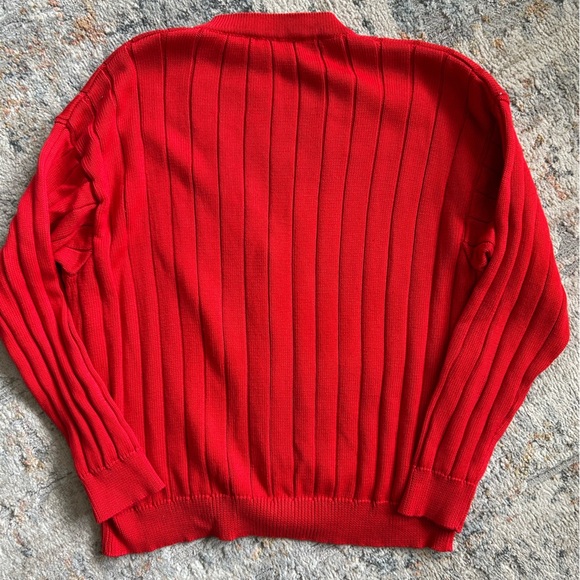 Como sport by cobra VTG preppy 90s red golf cardigan womens size M made in Italy - Picture 2 of 12